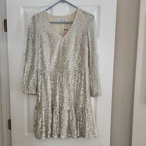Vineyard Vines Shimmering Silver Dress